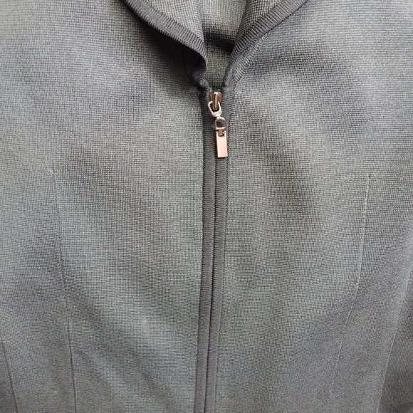 Exclusively Misook Womens Black Knit Full Zip Up Sweater Washable Size 1X - Picture 4 of 10